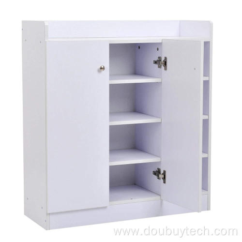 2 Doors Wooden Shoe Rack Cabinet With Hinge